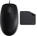 Logitech B110 Silent + Studio Series graphite / Sada myš a podložka / USB / 1000dpi