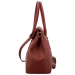 Luxusní dámská kožená kabelka na rameno Florentina, tmavě červená