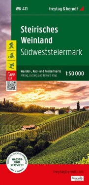 Štýrská vinařská oblast 1:50 000 turistická, cyklistická rekreační mapa