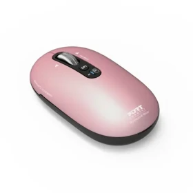 PORT CONNECT Pure MAC růžová / Bezdrátová nabíjecí myš / Bluetooth / FreeWheel / 3200 DPI / USB-C (910503)