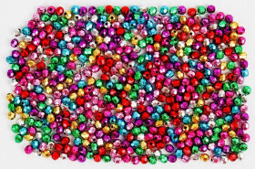 Korálky kulaté 5mm, 40g - metalické mix