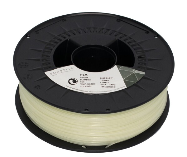 PLA filament GLOW BLUE svítící ve tmě modrá 1,75 mm Smartfil 1 kg