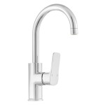 Dřezová baterie SAT Cube Way bez výpusti chrom CU280 CU280