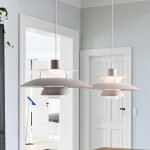 Louis Poulsen Závěsná lampa PH 5 Monochrome Oyster grey, šedá barva, kov