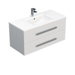 Koupelnová skříňka s umyvadlem SAT Cube Way 100x53x46 cm bílá lesk CUBE461002BIMOD CUBE461002BIMOD