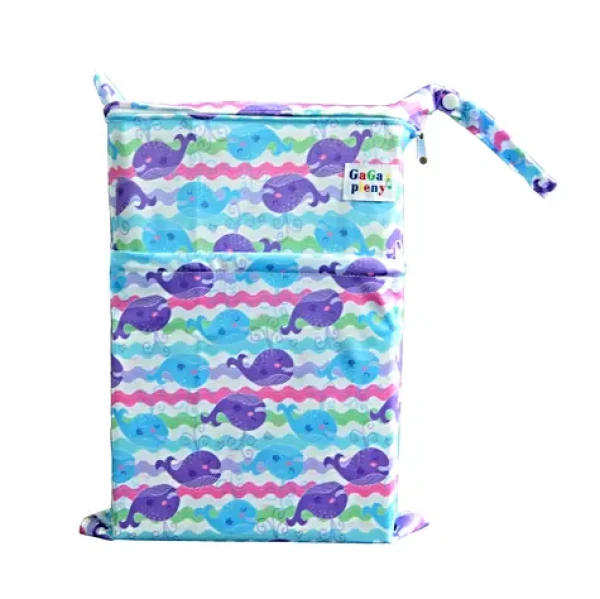 GaGa's Nepromokavý pytel Barevné velryby (8594197442498)