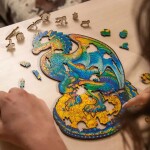 Unidragon dřevěné puzzle - Drak velikost L, 1. vydání