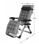 Skládací zahradní lehátko s polštářem TDC01-BK Černá