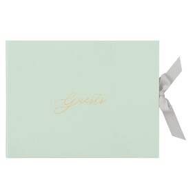 Busy B Kniha hostů Sage Faux, růžová barva, zelená barva, papír, textil