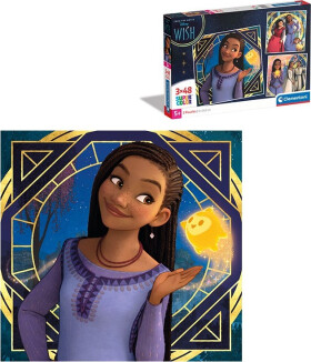Puzzle 3x48 dílků Square Disney Wish - Clementoni