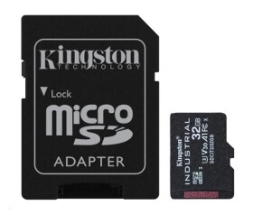 Kingston MicroSDHC karta 32GB Industrial C10 A1 pSLC Card + SD Adapter EDF_443634