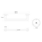 SAPHO - X-ROUND GOLD držák ručníků 300, zlato mat XR400GB