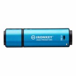 Kingston IronKey Vault Privacy 50C 32GB modrá / Flash Disk / USB 3.0 C / čtení: až 250MBs / zápis 180MBs / 256bit AES (IKVP50C/32GB)