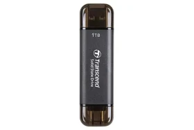 Transcend ESD310C Externí SDD 512GB šedá / USB-A/C 3.2 Gen 2 / R: 1050MBs / W: 950MBs (TS512GESD310C)