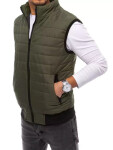 Pánská prošívaná zelená vesta FashionStreet TX4019 XXL