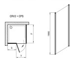 RAVAK - Chrome Pevná boční stěna CPS-100, 98-100 cm, lesklý hliník/čiré sklo 9QVA0C00Z1