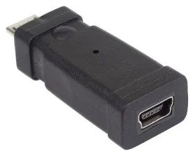 PremiumCord USB redukce Mini 5PIN/female - Micro USB/male / Redukce / Černá (kur-25)