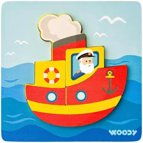 Woody Puzzle Baby - lodička