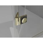 MEXEN/S - Mist-H sprchové dveře křídlové pravé 75, transparent, zlatá 8A5-075-000-50-00-P