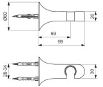 IDEAL STANDARD - La Dolce Vita Držák sprchy, kartáčované zlato BD681A2