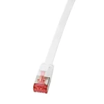 Logilink SlimLine Cat6A bílá / Patch kabel / U/FTP / plochý / 1 m / RJ-45 (CF2031S)