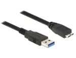Delock USB-A - Micro-USB B černá / USB kabel / USB 3.2 Gen 1 / 5 Gbit/s / 2 m (85074)