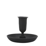 Chic Antique Kovový svícen Antique Black 9 cm, černá barva, kov