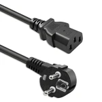 Napájecí kabel CEE 7/7 (E/F) úhlový - IEC C13 / Napájecí kabel / 1,5 m / 3x0,5 mm2 / čistá měď (54616)
