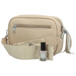 Stylová dámská koženková crossbody MaxFly Rozana, béžová
