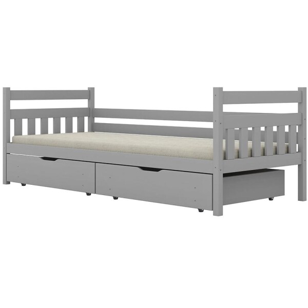 Postel Dawid velké zásuvky 90x200 šedá