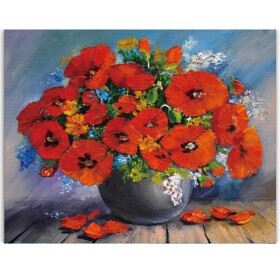 Antistresové omalovánky TSvetnoy TSvetnoy, LG206e, Diamond painting - diamantové malování, 40 x 50 cm, Vlčí máky