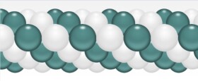 Balónková girlanda tyrkysovo-bílá 3 m balonky.cz Balónková girlanda tyrkysovo-bílá 3 m balonky.cz