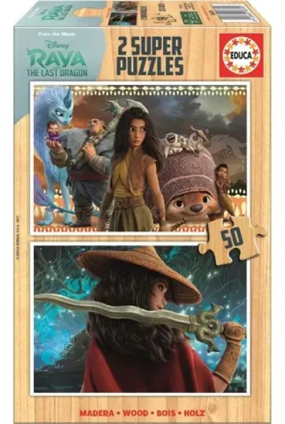 EDUCA Dřevěné puzzle Raya a drak