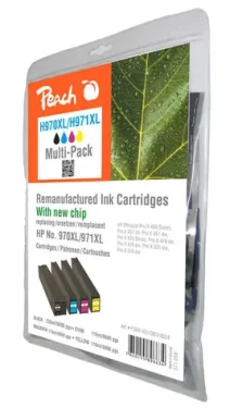 Peach 970XL alternativní cartridge / multipack / pro HP OfficeJet Pro X451 / CMYK (318024)