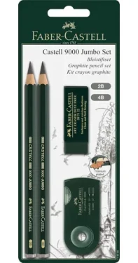 FABER-CASTELL Castell 9000 Jumbo Grafitová tužka - blistr 4 ks (119398)