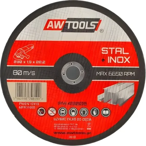 AWTOOLS Řezný kotouč na kov AW49006 / 230 x 1,9 x 22,2 mm (AW49006)