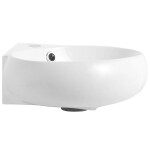 CERANO - Umývátko keramické - nástěnné, rohové - Livia - bílá lesklá - 41x39,5 CER-680347