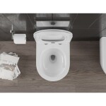 MEXEN/S - Carmen Závěsná WC mísa Rimless Tornado včetně sedátka s slow slim, duroplast, bílá lesk 30880400T