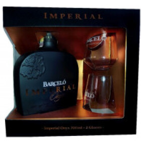 Barcelo Imperial Onyx Dominican rum 38% 0,7 l (dárkové balení dvě skleničky)
