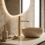 REA - Umyvadlová vysoká baterie Arcos Brush Gold REA-B6972