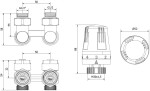 MEXEN/S - G01 středová termostatická souprava pro radiátor DN50, úhlová 1/2"x16 mm, nikl W911-016-918-01