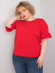 Červená halenka plus size Yareli 3XL