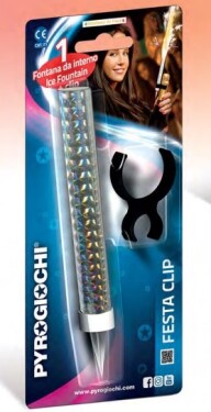 Pyrogiochi dortová černá pruhovaná fontána + držák na láhev Pyrogiochi dortová černá pruhovaná fontána + držák na láhev