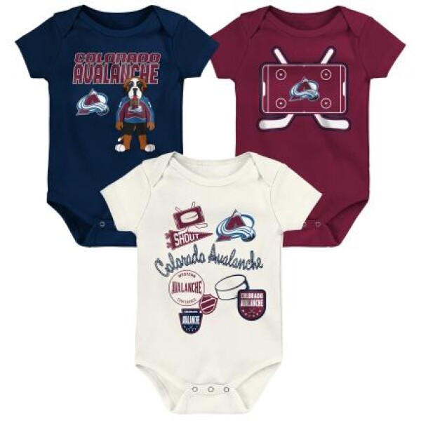 Outerstuff Dětské body Colorado Avalanche NHL Littlest Player 3Pk Creeper Se Velikost: Batole 0-3 Měsíce