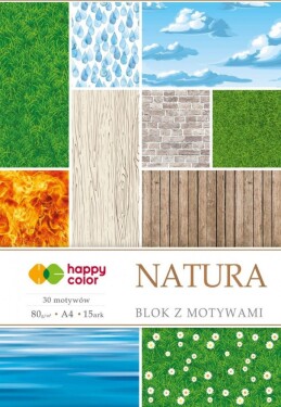 Papíry s potiskem A4 80g NATURA, 30 přírodních motivů, 15ls