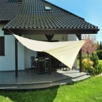 Malatec Stínící plachta trojúhelník 5x5x5m 2266 béžová 200g/m