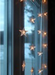 STAR TRADING Světelný LED řetěz s hvězdami Star Curtain 180 cm, čirá barva, plast