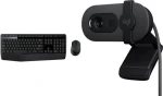 Logitech MK345 + Brio 100 / Sada klávesnice, myši a webkamery / bezdrátová / USB