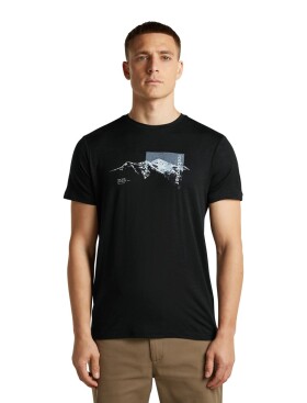 Pánské merino triko krátký rukáv ICEBREAKER Mens Merino 150 Tech Lite SS Tee Pure Altitude, Black velikost: S