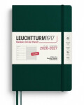 Týdenní plánovač Zápisník Forest Green, Medium A5 2027, 18měs., anglicky